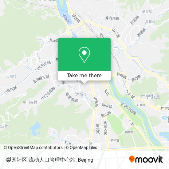 梨园社区-流动人口管理中心站 map