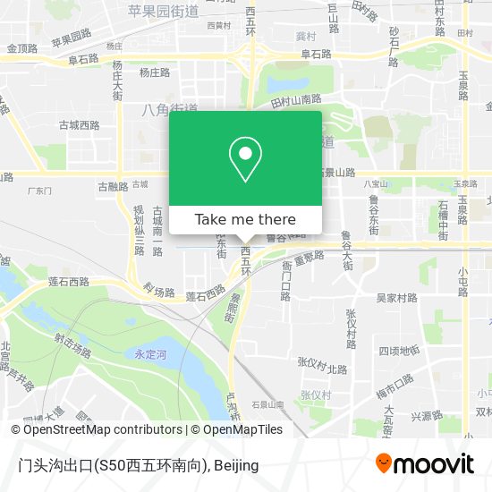 门头沟出口(S50西五环南向) map