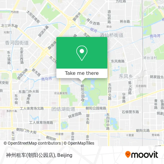 神州租车(朝阳公园店) map