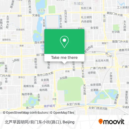 北芦草园胡同/前门东小街(路口) map