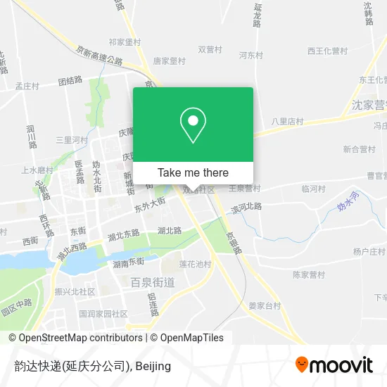 韵达快递(延庆分公司) map