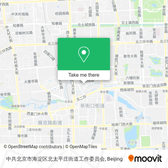 中共北京市海淀区北太平庄街道工作委员会 map