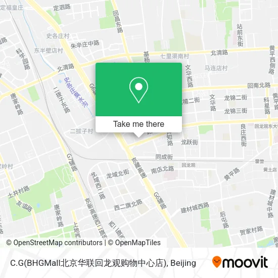 C.G(BHGMall北京华联回龙观购物中心店) map