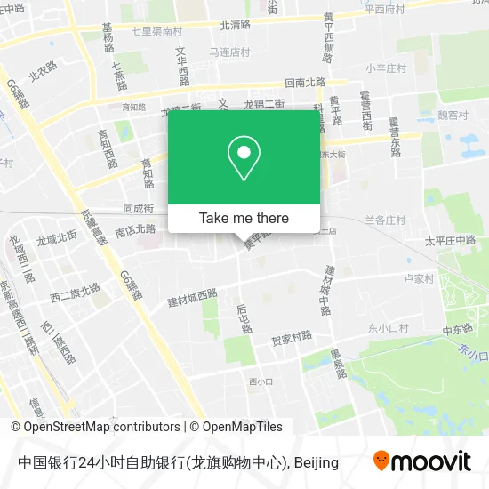 中国银行24小时自助银行(龙旗购物中心) map