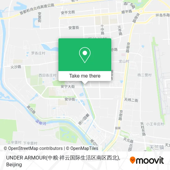 UNDER ARMOUR(中粮·祥云国际生活区南区西北) map