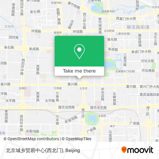 北京城乡贸易中心(西北门) map