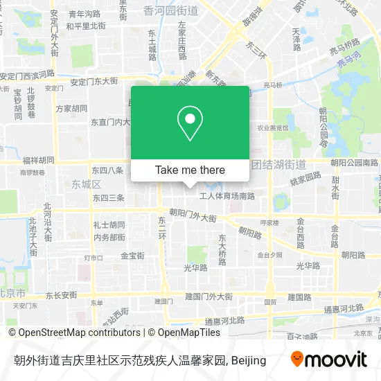 朝外街道吉庆里社区示范残疾人温馨家园 map