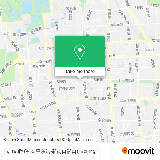 专168路(知春里东站-新街口豁口) map