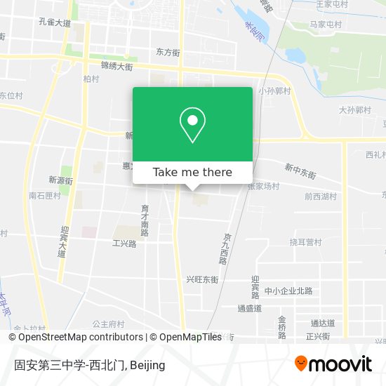 固安第三中学-西北门 map