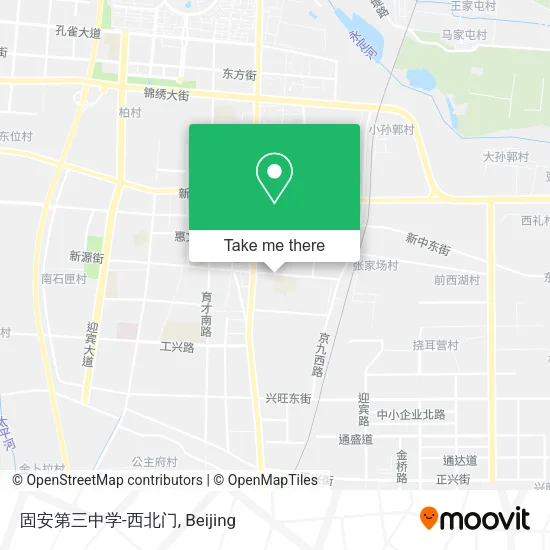 固安第三中学-西北门 map