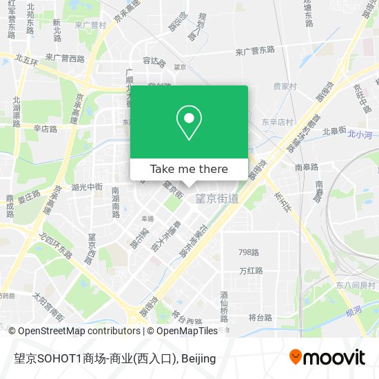 望京SOHOT1商场-商业(西入口) map