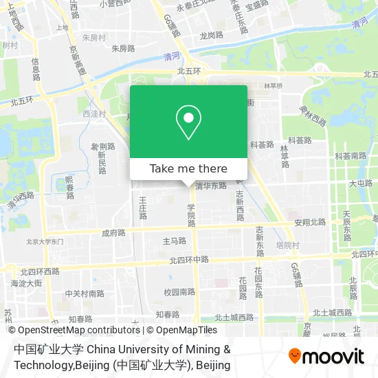 中国矿业大学 China University of Mining & Technology,Beijing map