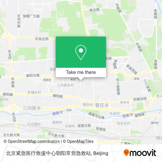 北京紧急医疗救援中心朝阳常营急救站 map