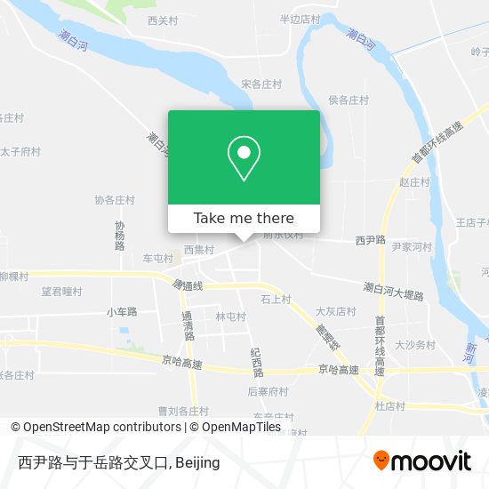 西尹路与于岳路交叉口 map
