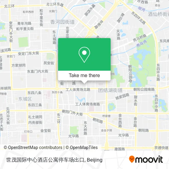 世茂国际中心酒店公寓停车场出口 map