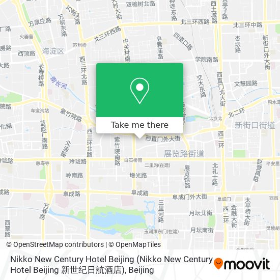 Nikko New Century Hotel Beijing map