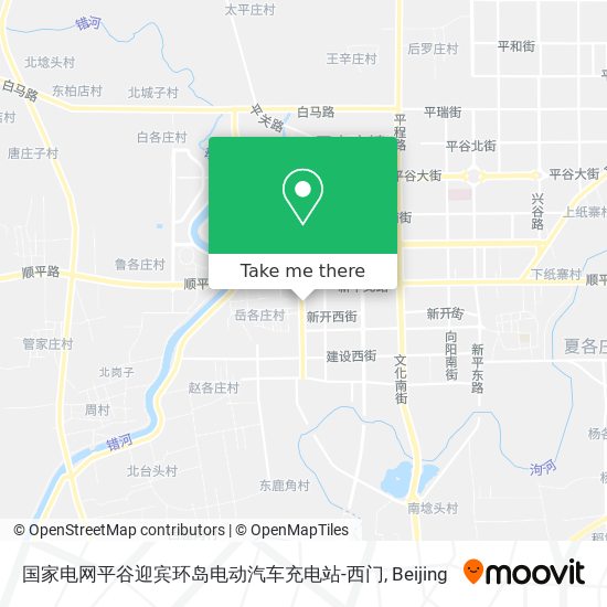 国家电网平谷迎宾环岛电动汽车充电站-西门 map