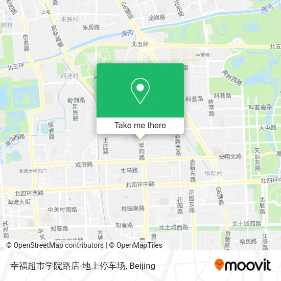 幸福超市学院路店-地上停车场 map
