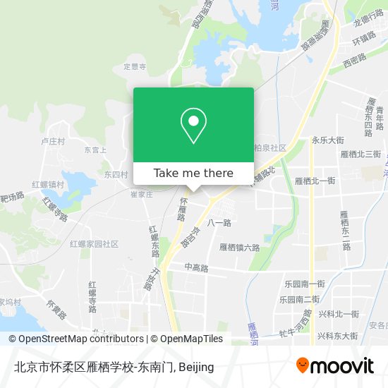 北京市怀柔区雁栖学校-东南门 map