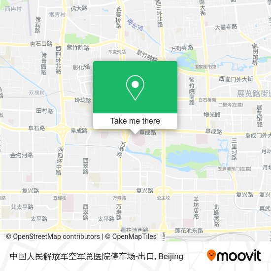 中国人民解放军空军总医院停车场-出口 map