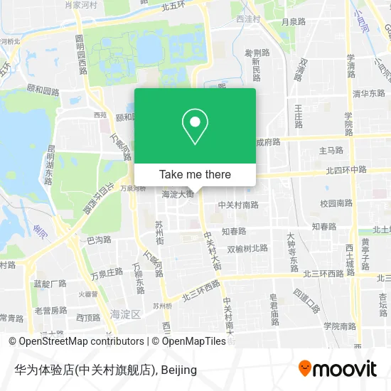 华为体验店(中关村旗舰店) map