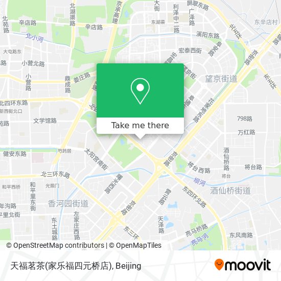 天福茗茶(家乐福四元桥店) map