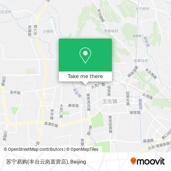 苏宁易购(丰台云岗直营店) map