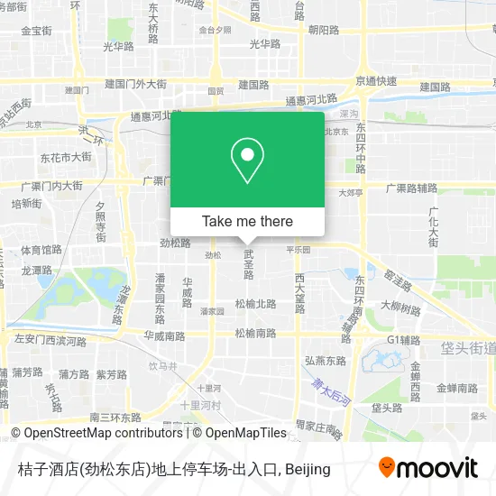 桔子酒店(劲松东店)地上停车场-出入口 map