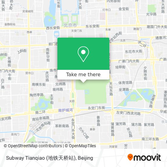 Subway Tianqiao (地铁天桥站) map