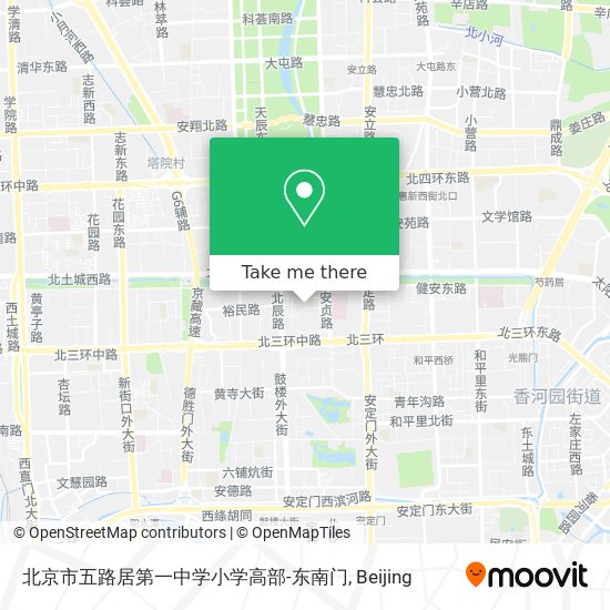 北京市五路居第一中学小学高部-东南门 map