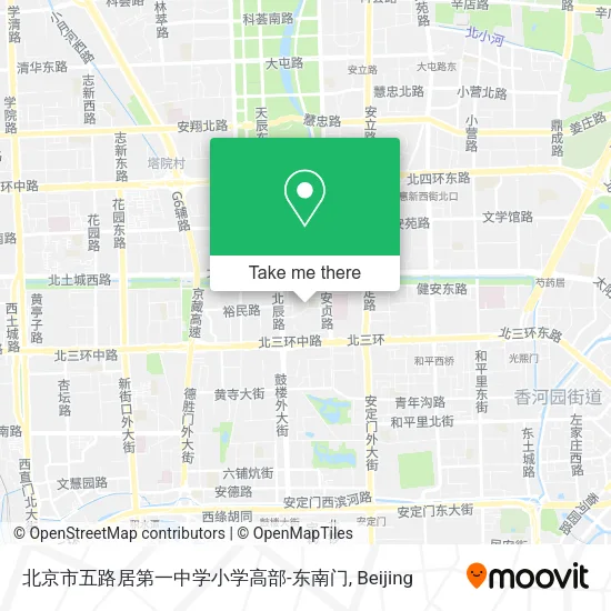 北京市五路居第一中学小学高部-东南门 map