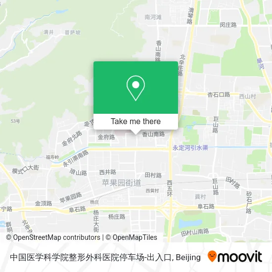 中国医学科学院整形外科医院停车场-出入口 map