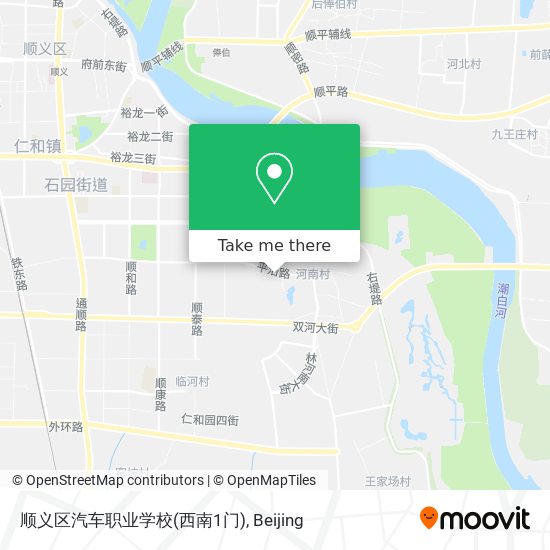 顺义区汽车职业学校(西南1门) map