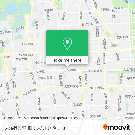 大运村公寓-北门(人行门) map