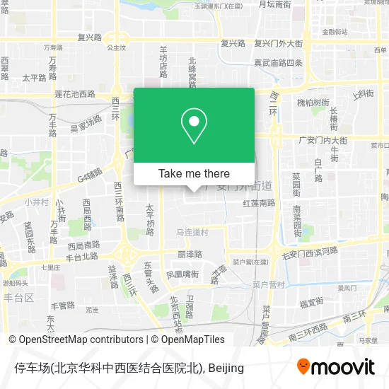 停车场(北京华科中西医结合医院北) map