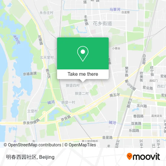 明春西园社区 map