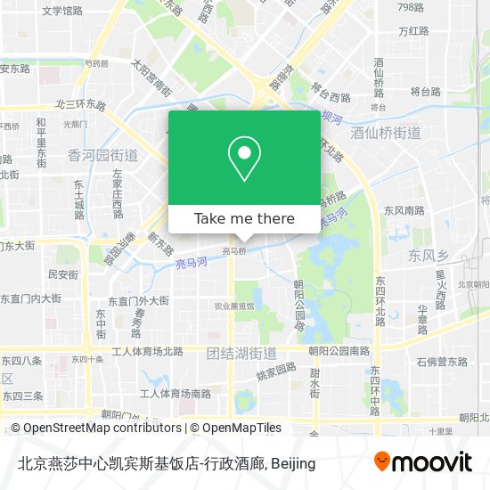 北京燕莎中心凯宾斯基饭店-行政酒廊 map