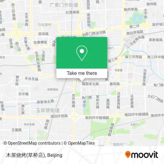 木屋烧烤(草桥店) map