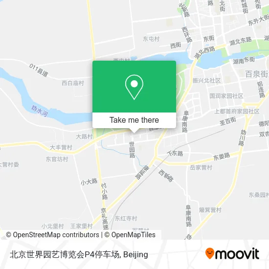 北京世界园艺博览会P4停车场 map
