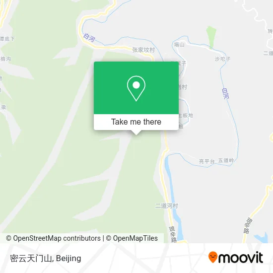 密云天门山 map