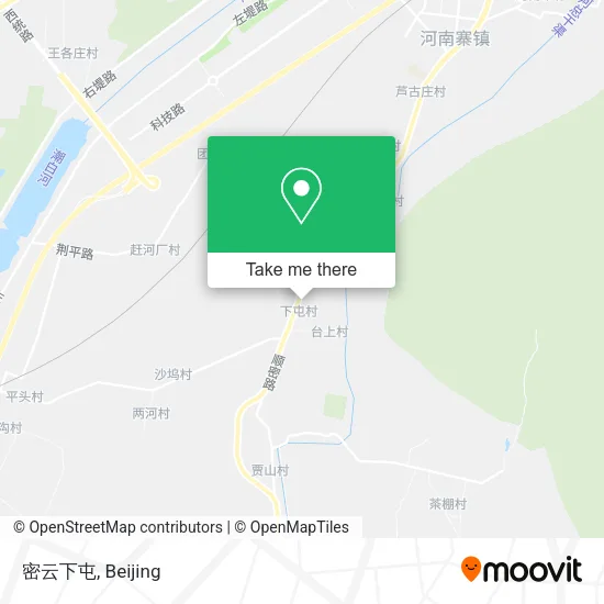 密云下屯 map