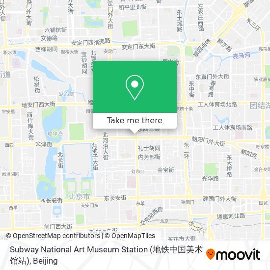 Subway National Art Museum Station (地铁中国美术馆站) map