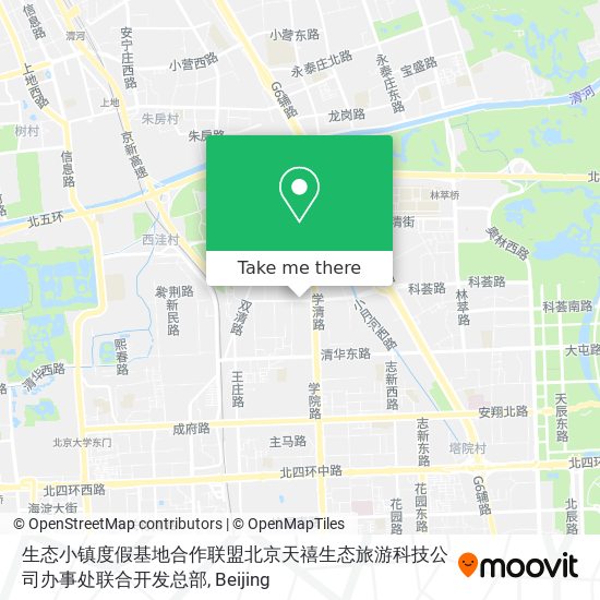 生态小镇度假基地合作联盟北京天禧生态旅游科技公司办事处联合开发总部 map