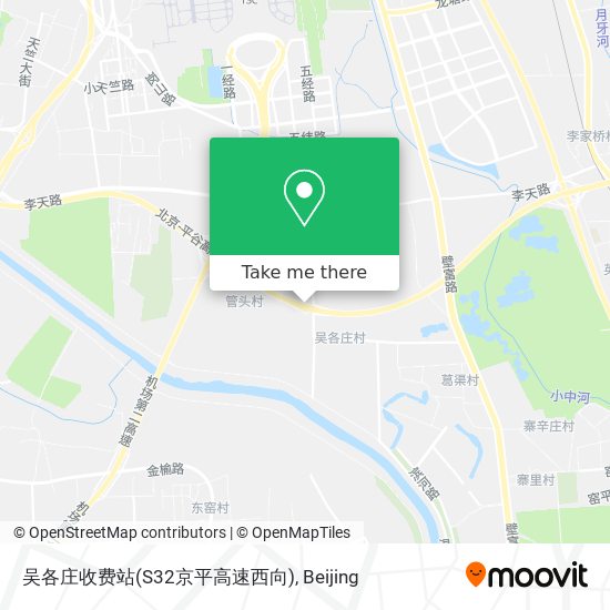 吴各庄收费站(S32京平高速西向) map