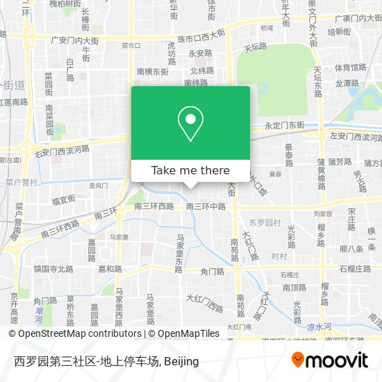 西罗园第三社区-地上停车场 map
