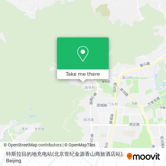特斯拉目的地充电站(北京世纪金源香山商旅酒店站) map