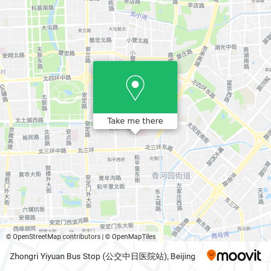 Zhongri Yiyuan Bus Stop (公交中日医院站) map