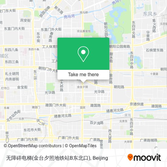 无障碍电梯(金台夕照地铁站B东北口) map