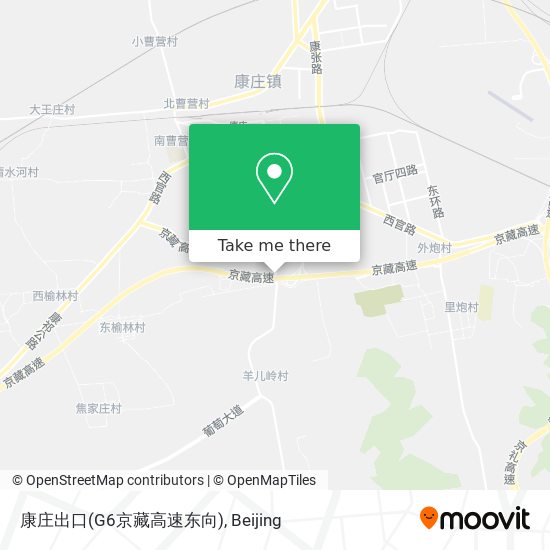 康庄出口(G6京藏高速东向) map