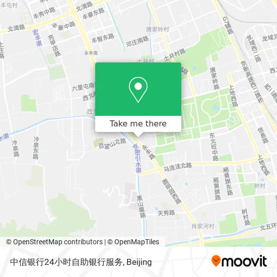 中信银行24小时自助银行服务 map